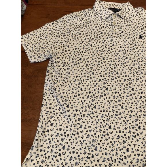 Polo Ralph Lauren Men's Classic Fit Floral Shirt Size XL Blue White Preppy Pony - Picture 4 of 11